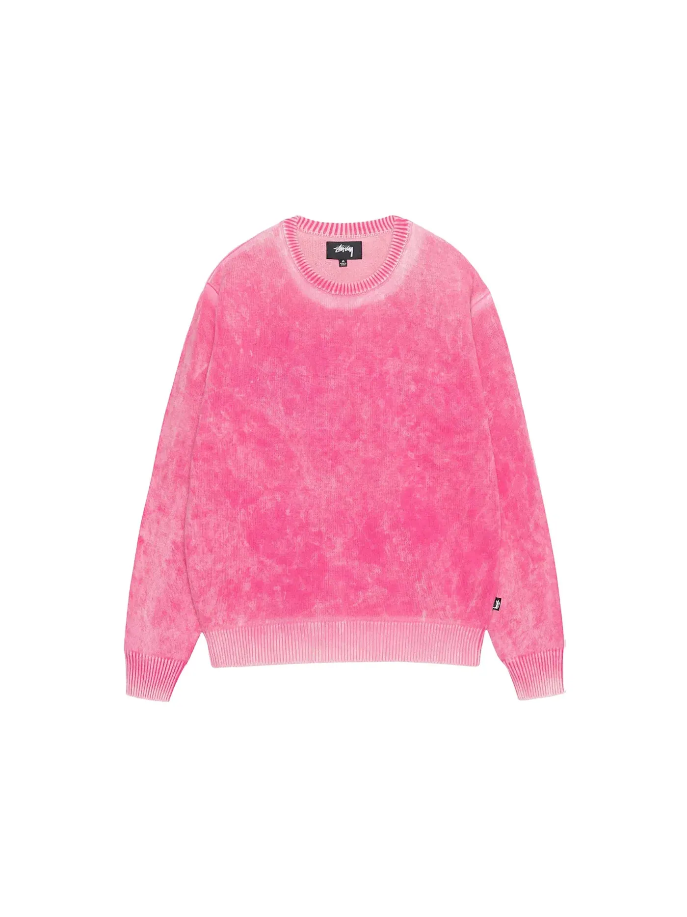 Мужской свитшот хлопковый Crew Stussy — изображение 1 из 2, розовый