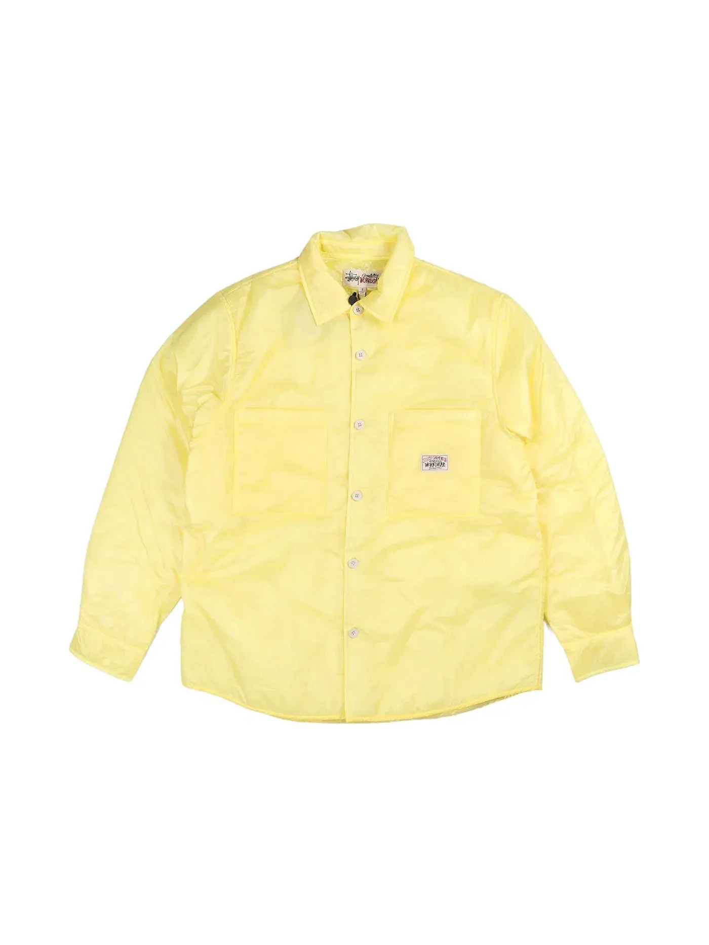 Мужская куртка-рубашка из нейлона Stussy Jacket — изображение 1 из 2, лаймовый