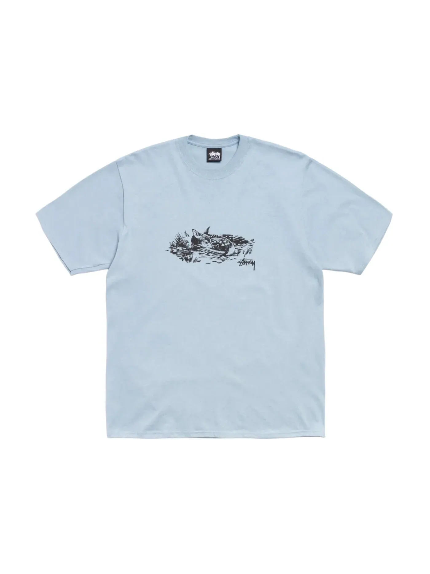 Мужская футболка с принтом Stussy Tee — изображение 1 из 2, серый