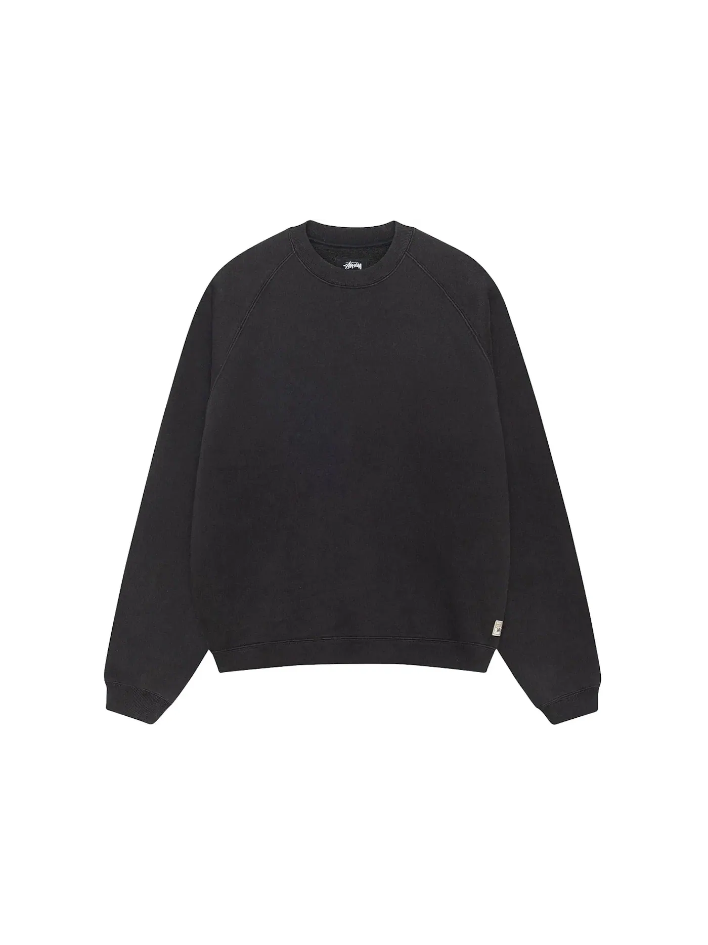 Мужской свитшот с длинным рукавом Crew Stussy — изображение 1 из 2, черный