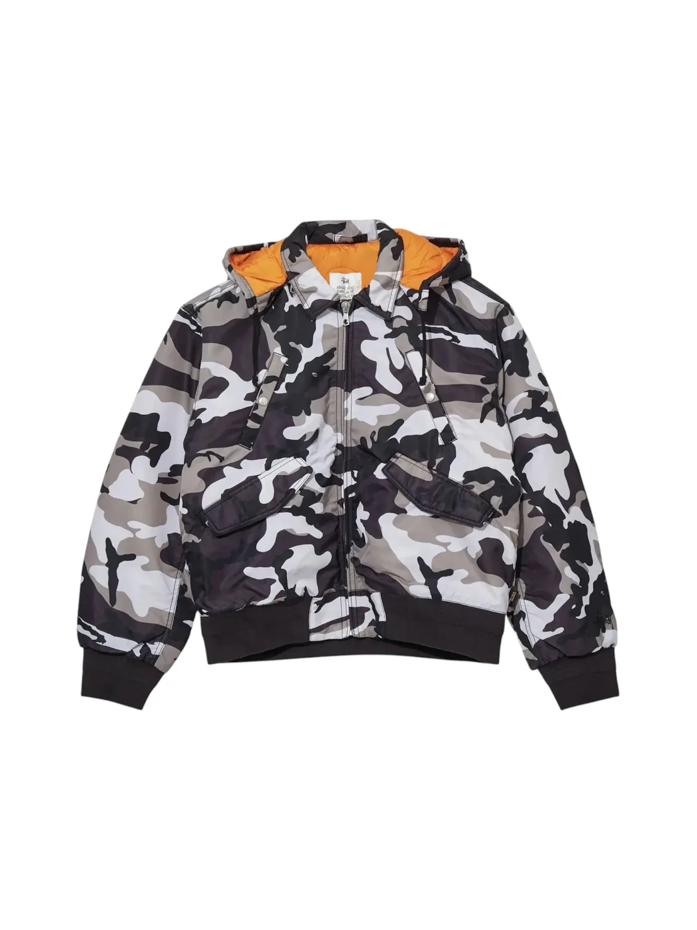 Мужская куртка-бомбер с камуфляжным принтом Stussy — изображение 1 из 1, снежный камуфляж