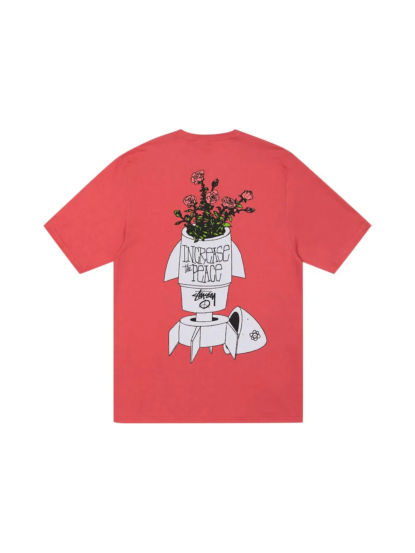 Мужская футболка с принтом Stussy Tee — изображение 2 из 2, коричневый