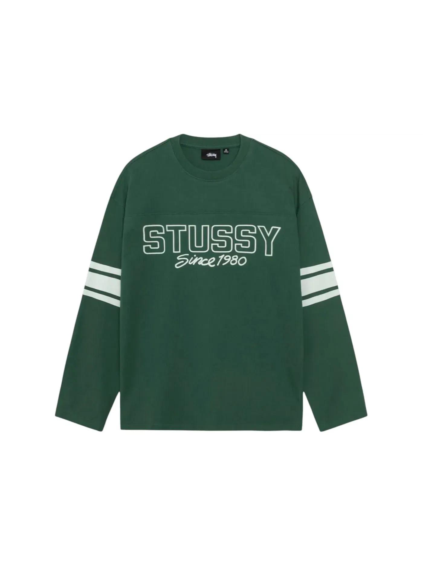 Мужской свитшот с капюшоном Crew Stussy — изображение 1 из 2, зеленый