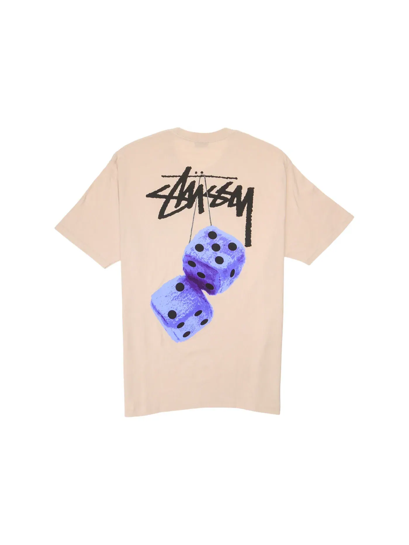 Мужская футболка с принтом Tee Stussy — изображение 1 из 2, дымчатый