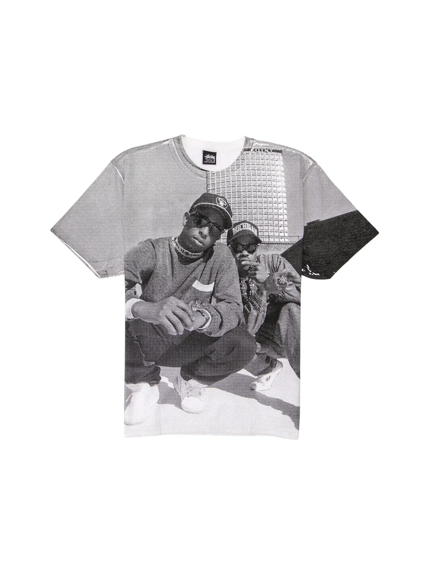Мужская футболка с принтом Tee Stussy — изображение 1 из 2, мульти/белый
