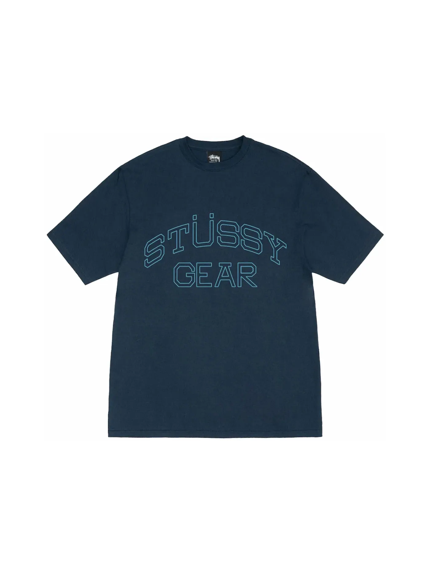 Мужская футболка с принтом Stussy Tee — изображение 1 из 2, темно-синий