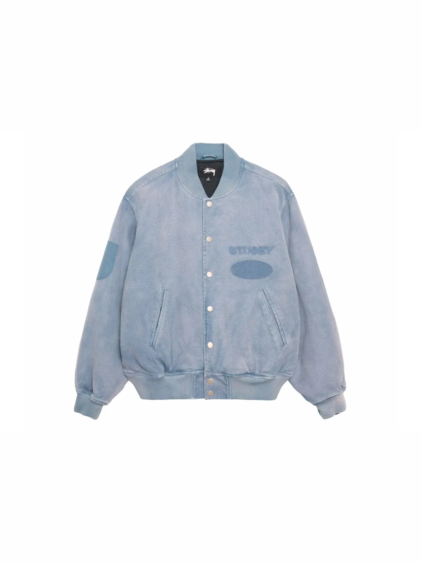 Мужская куртка-бомбер с принтом Stussy — изображение 1 из 1, синий
