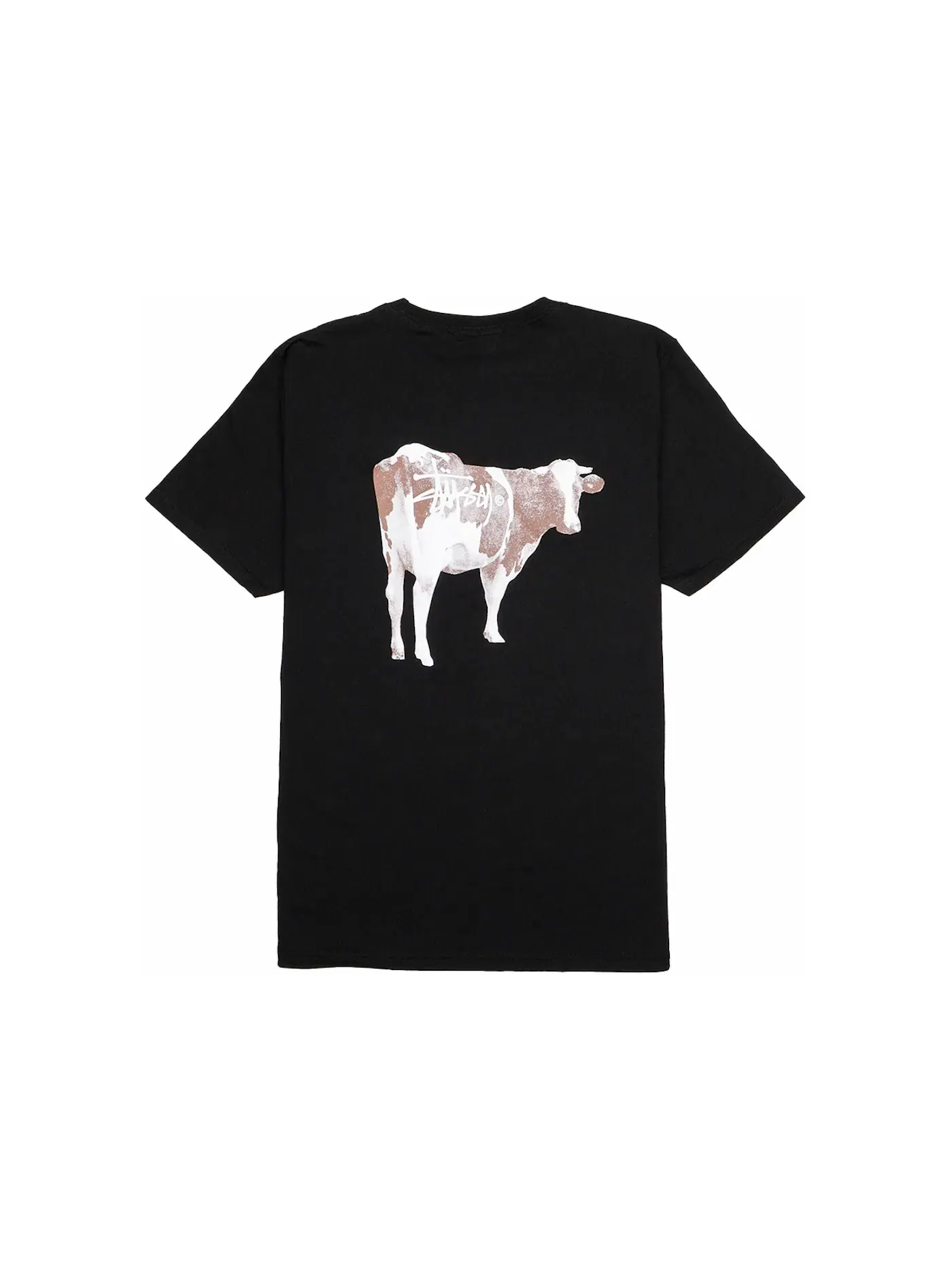 Мужская футболка с принтом Grassfed Stussy — изображение 1 из 2, черный