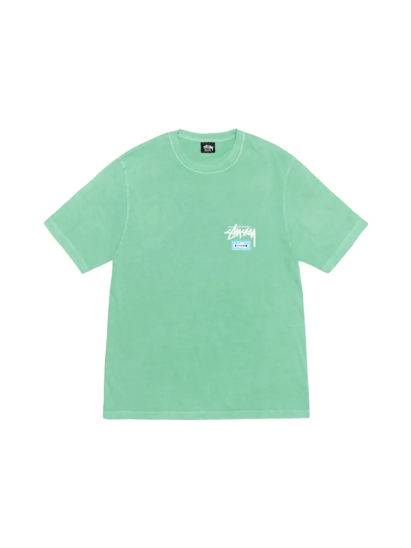 Мужская футболка с принтом Tee Stussy — изображение 2 из 2, морская пена