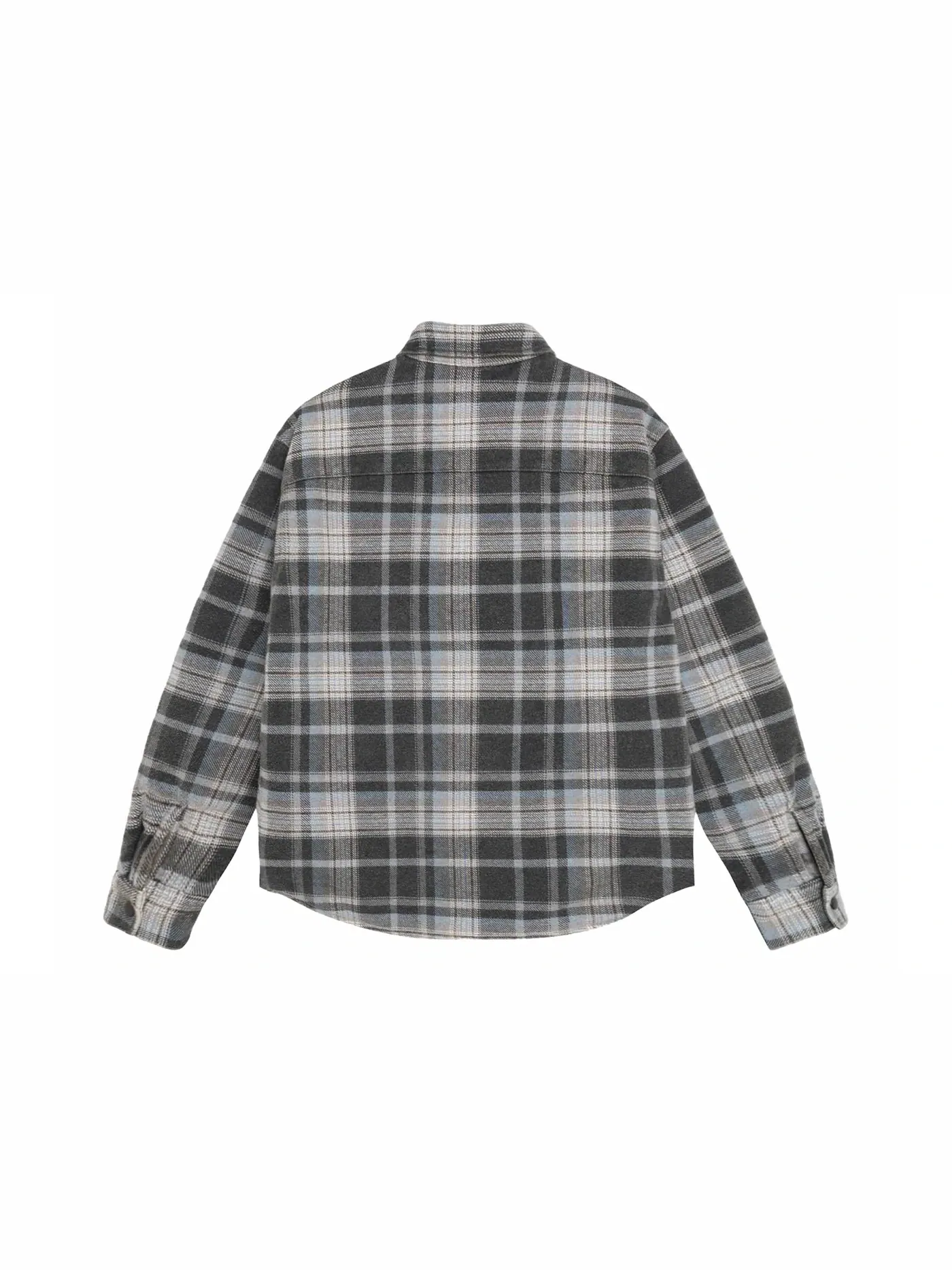 Мужская рубашка с принтом Heavy Washed Plaid Shirt Stussy — изображение 2 из 2, синий