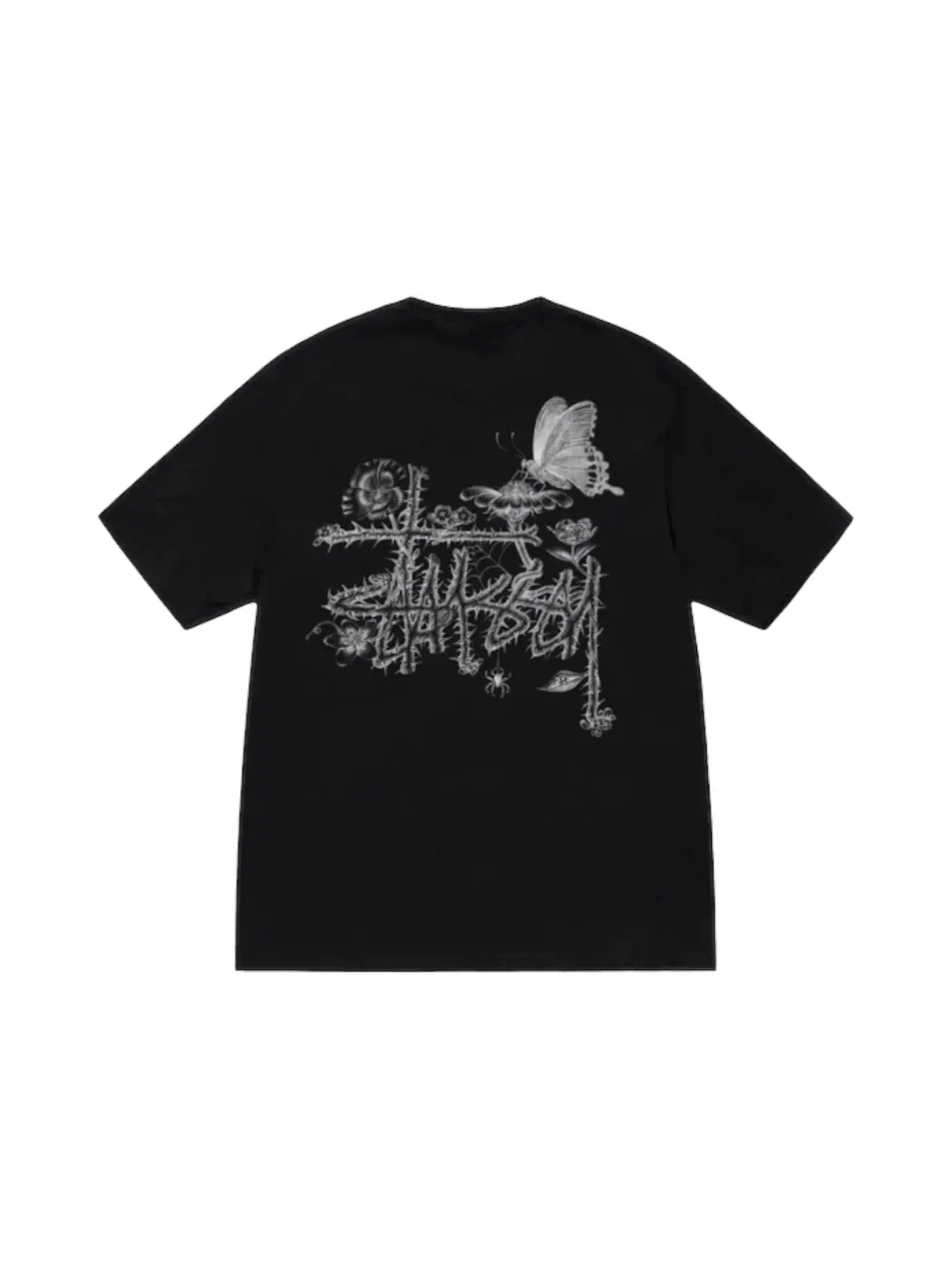 Мужская футболка с принтом Stussy Tee — изображение 1 из 2, черный