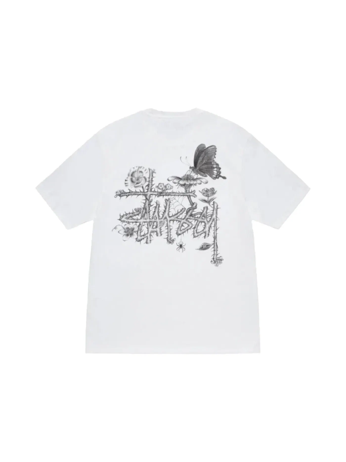 Мужская футболка с принтом Stussy Tee — изображение 1 из 2, белый