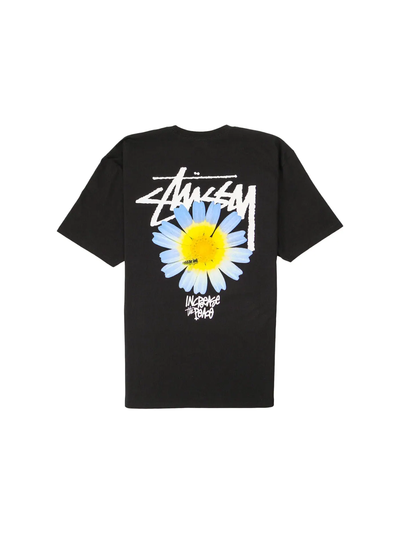 Мужская футболка с принтом ITP Flower Stussy — изображение 1 из 2, черный