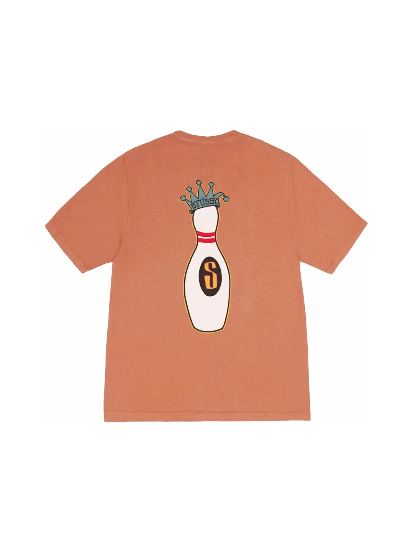 Мужская футболка с окрашиванием Stussy Kingpin Dyed Tee — изображение 1 из 2, красный