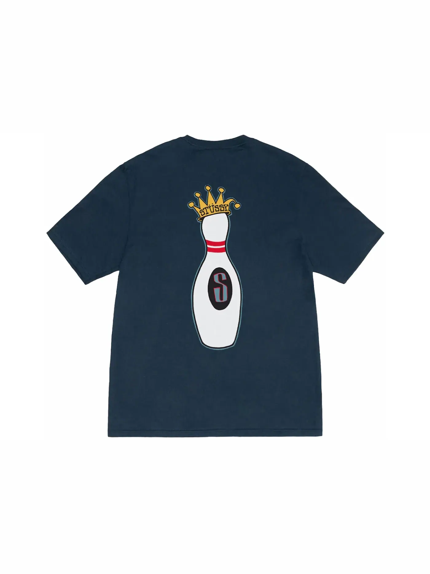 Мужская футболка с принтом Kingpin Tee Stussy — изображение 1 из 2, темно-синий