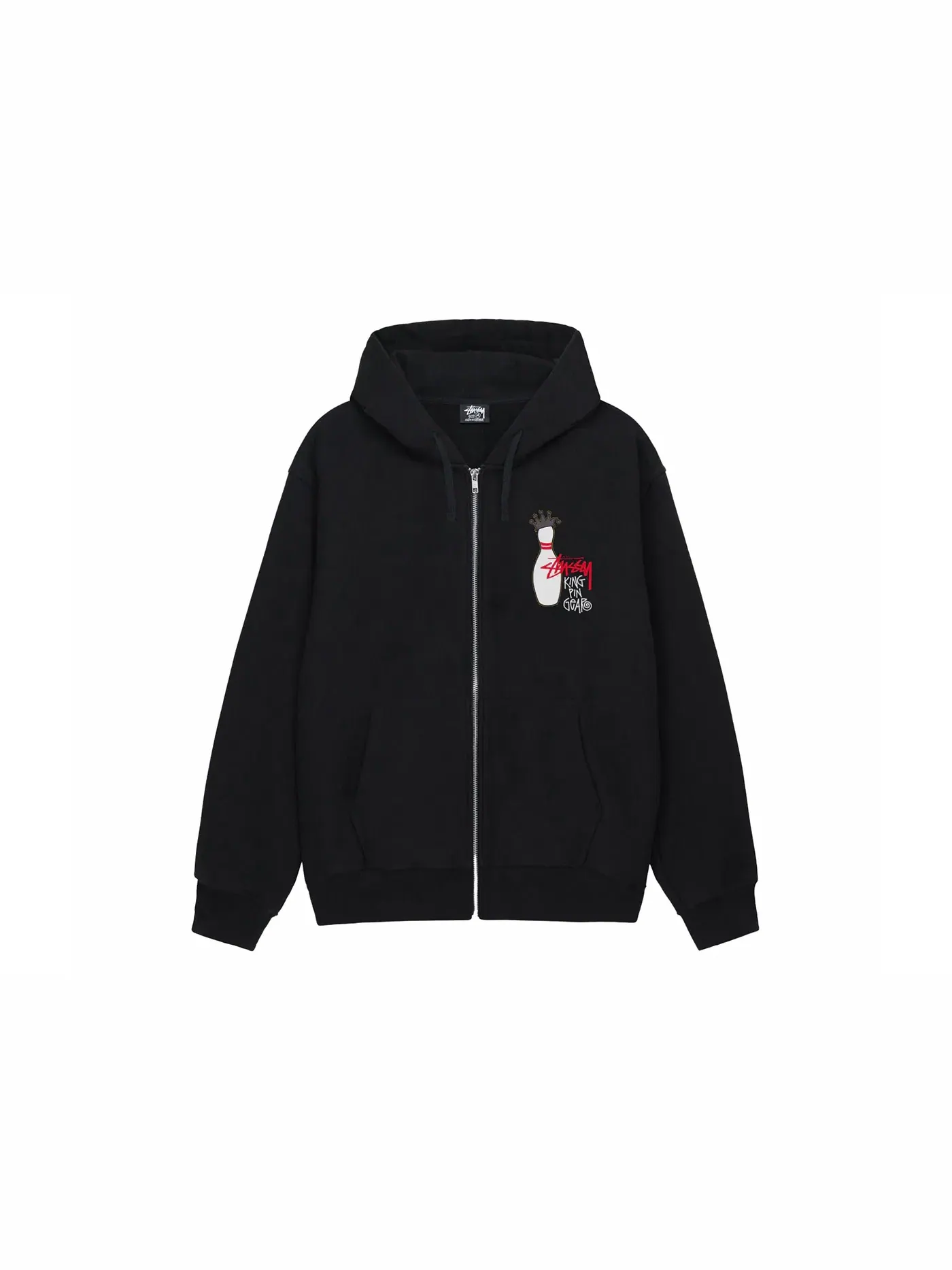 Мужское худи Kingpin Zip Hoodie Stussy — изображение 1 из 2, черный