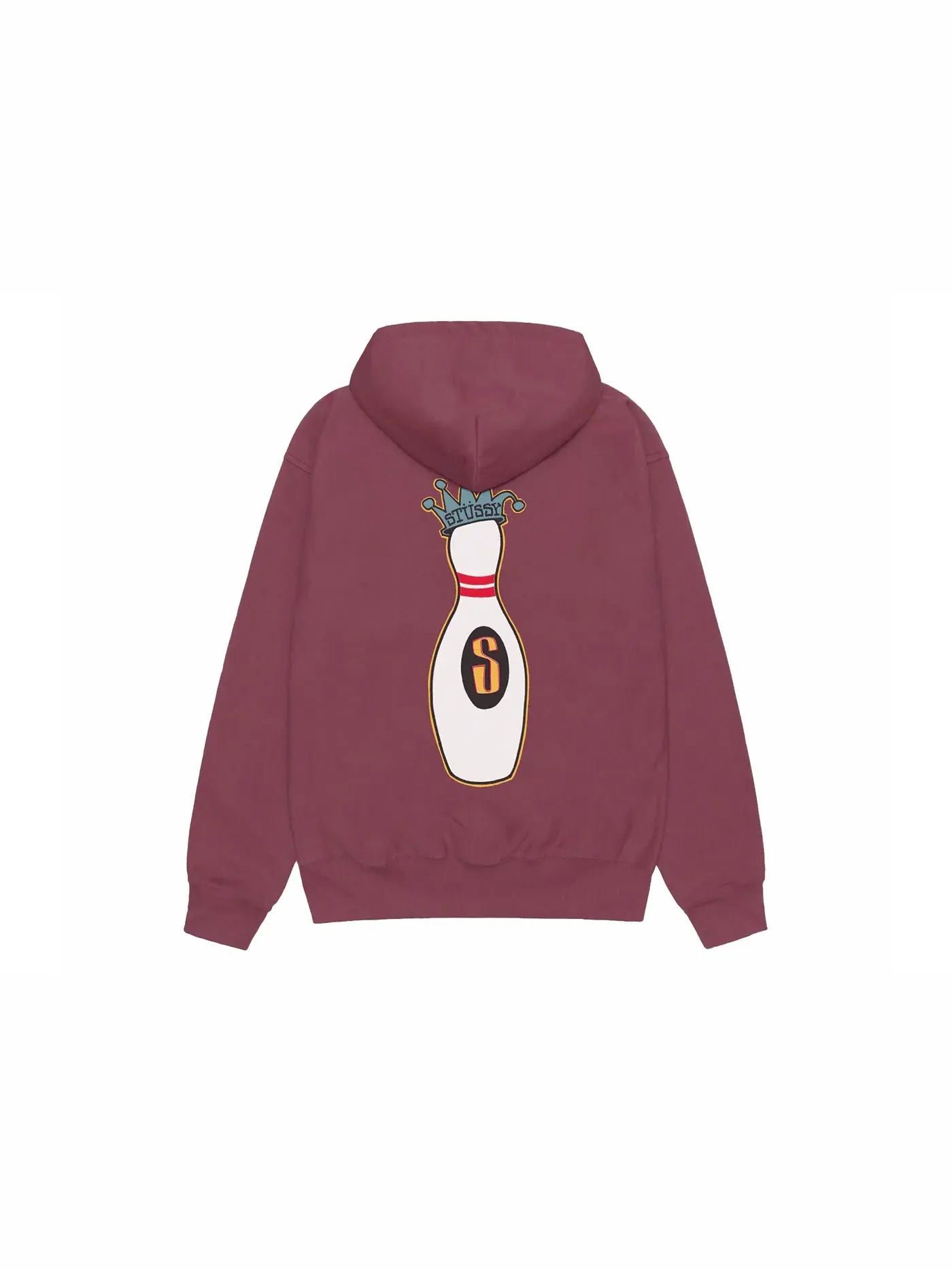 Мужская худи на молнии Kingpin Zip Stussy — изображение 2 из 2, бордовый