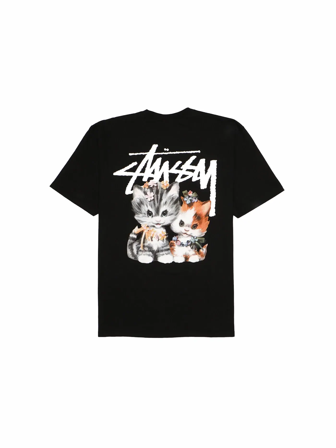 Мужская футболка с принтом Stussy Tee — изображение 1 из 2, черный