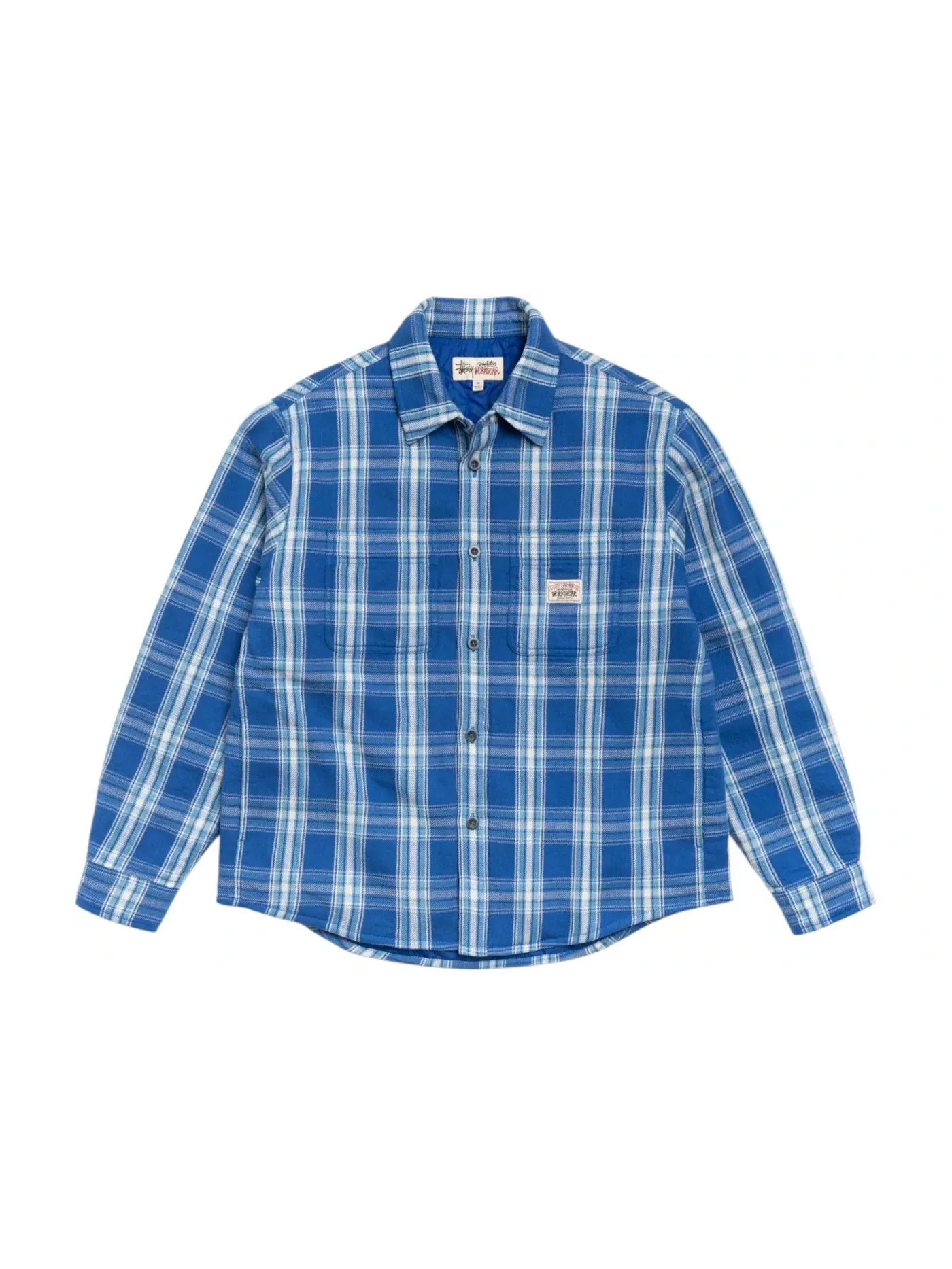 Мужская рубашка-куртка в клетку Stussy — изображение 1 из 1, синий