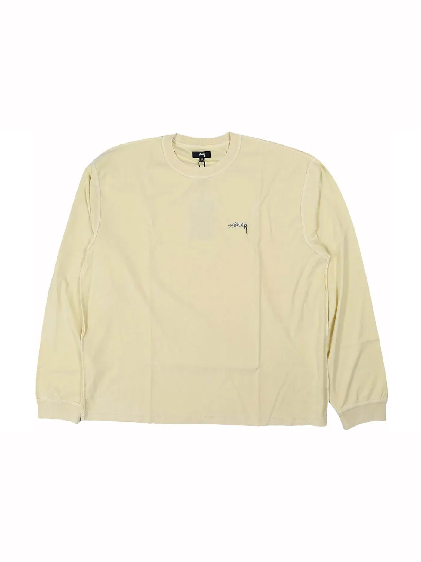 Мужская футболка с длинным рукавом Lazy Stussy — изображение 1 из 2, бледный желтый