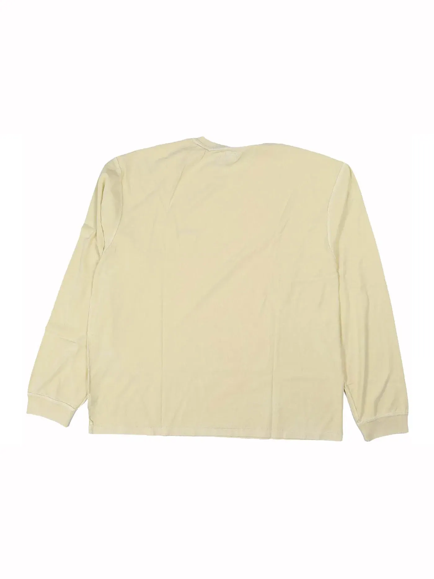 Мужская футболка с длинным рукавом Lazy Stussy — изображение 2 из 2, бледный желтый