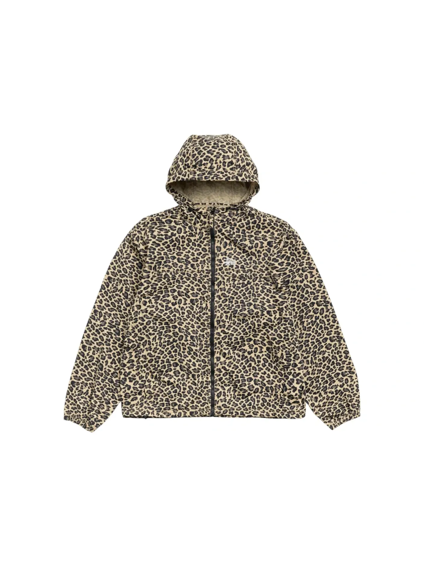 Мужская легкая куртка с капюшоном с принтом Jacket Stussy — изображение 1 из 2, бежевый