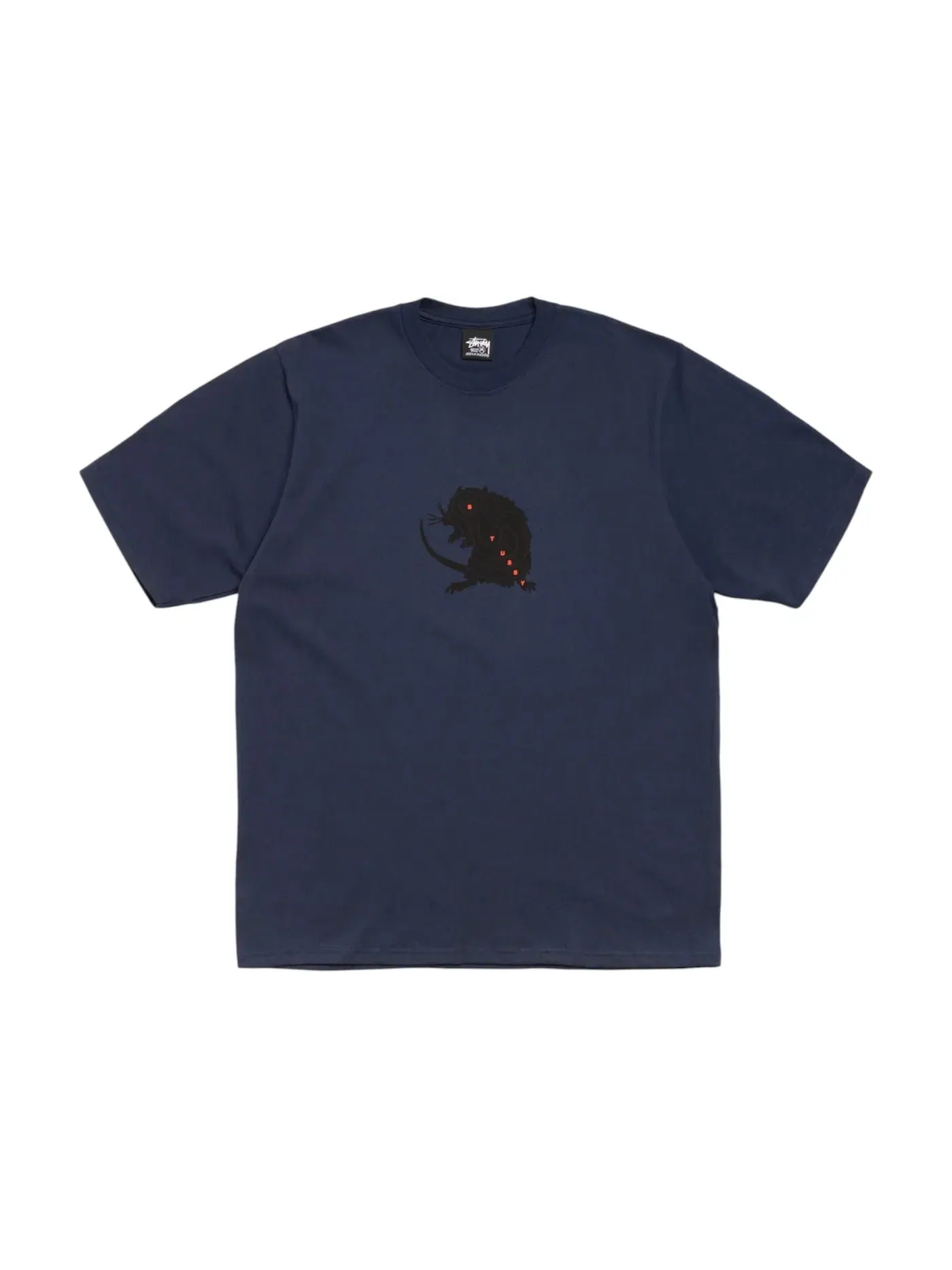 Мужская хлопковая футболка Tee Stussy — изображение 1 из 2, темно-синий