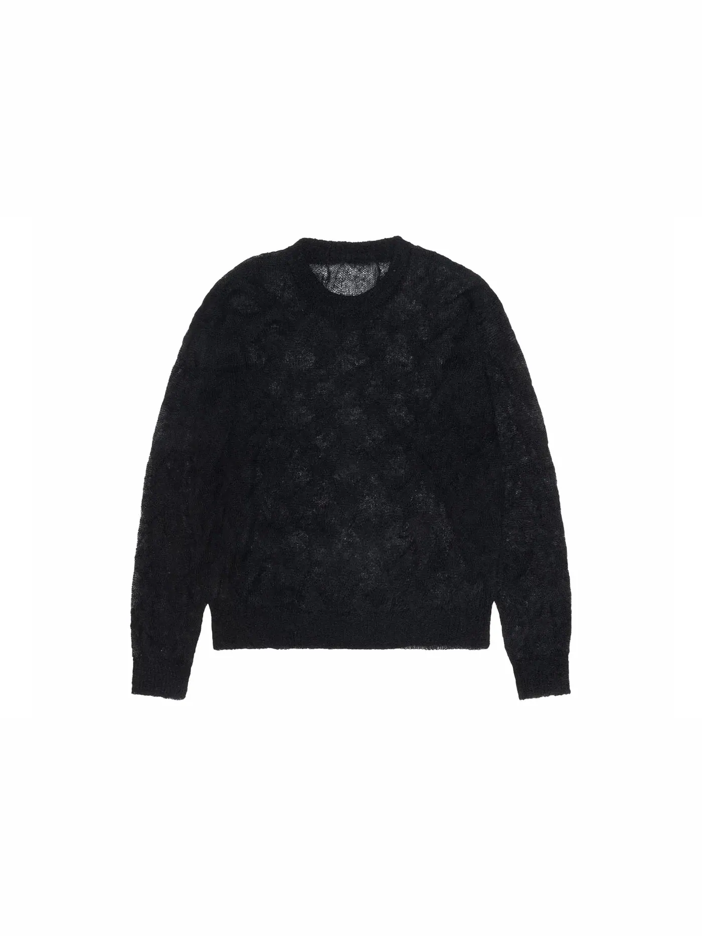 Мужской свитер с узором Loose Knit Cross Cable Stussy — изображение 1 из 2, черный