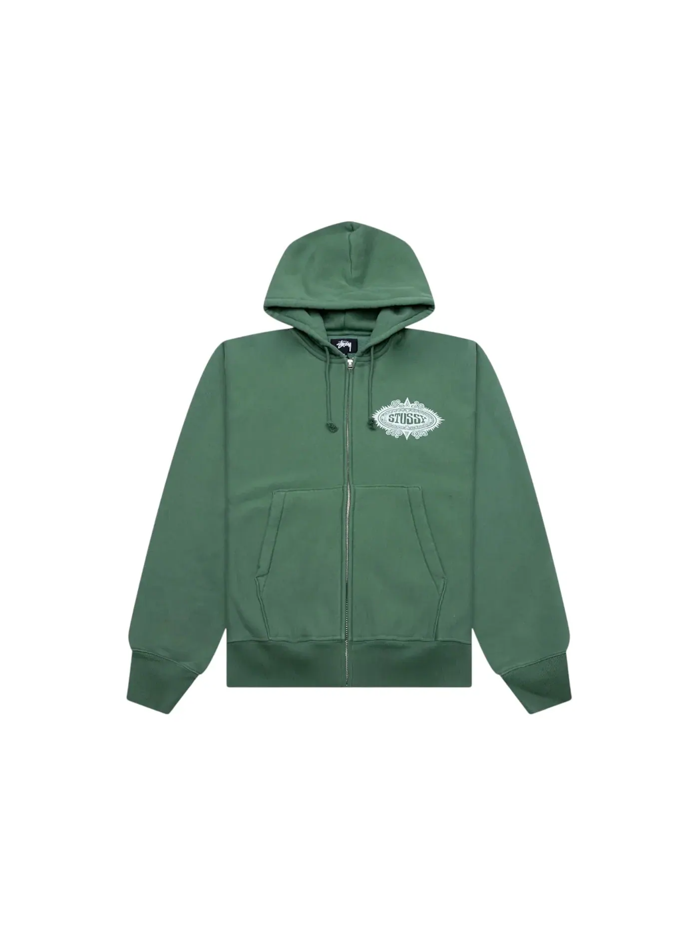 Мужская худи Stussy Hoodie — изображение 2 из 2, зеленый