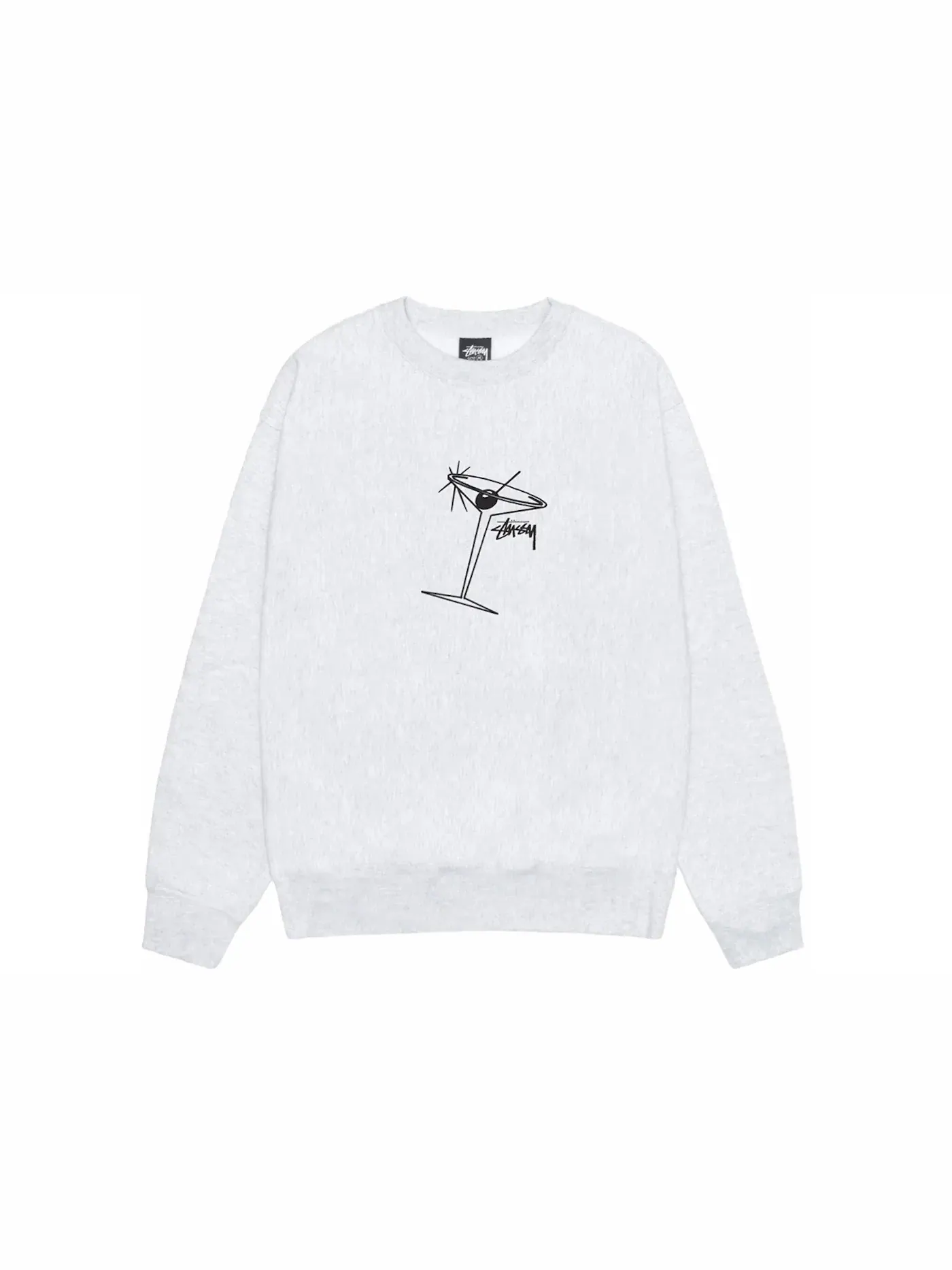 Мужской свитшот Crew Stussy — изображение 1 из 1, пепельный вереск