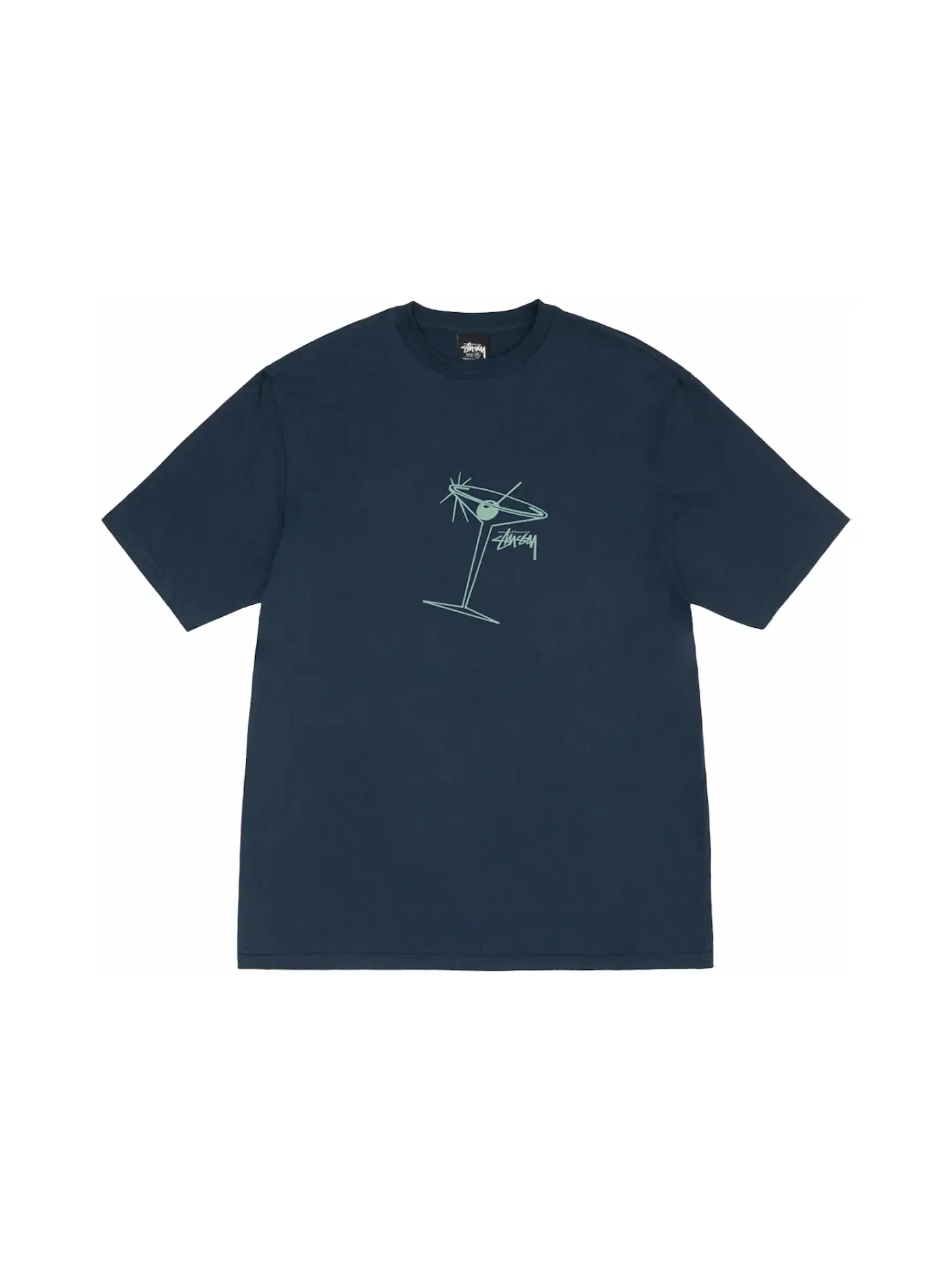 Мужская футболка с принтом Stussy Tee — изображение 1 из 1, темно-синий