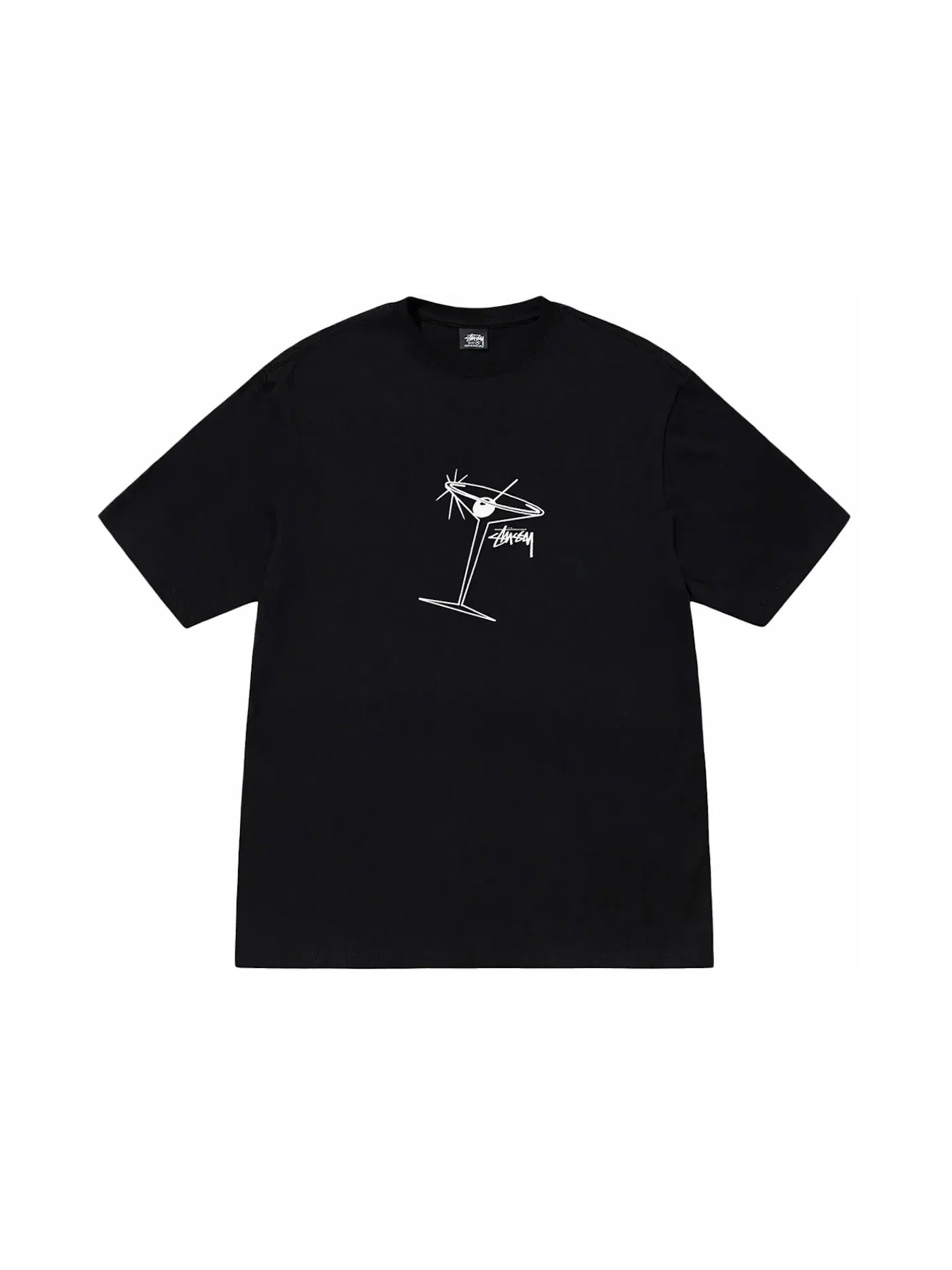 Мужская футболка с принтом Stussy Tee (SS24) — изображение 1 из 1, черный