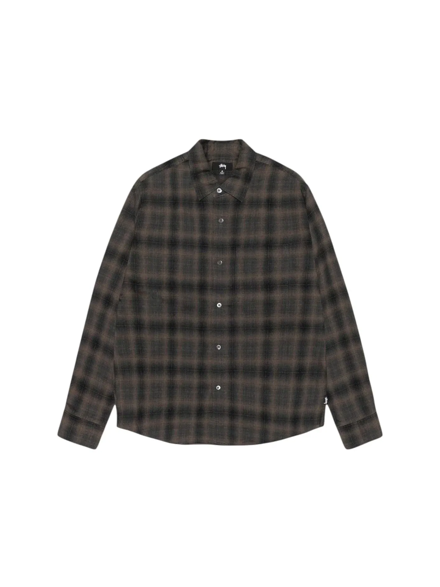 Мужская рубашка с принтом Matthew Stussy — изображение 1 из 2, коричневый