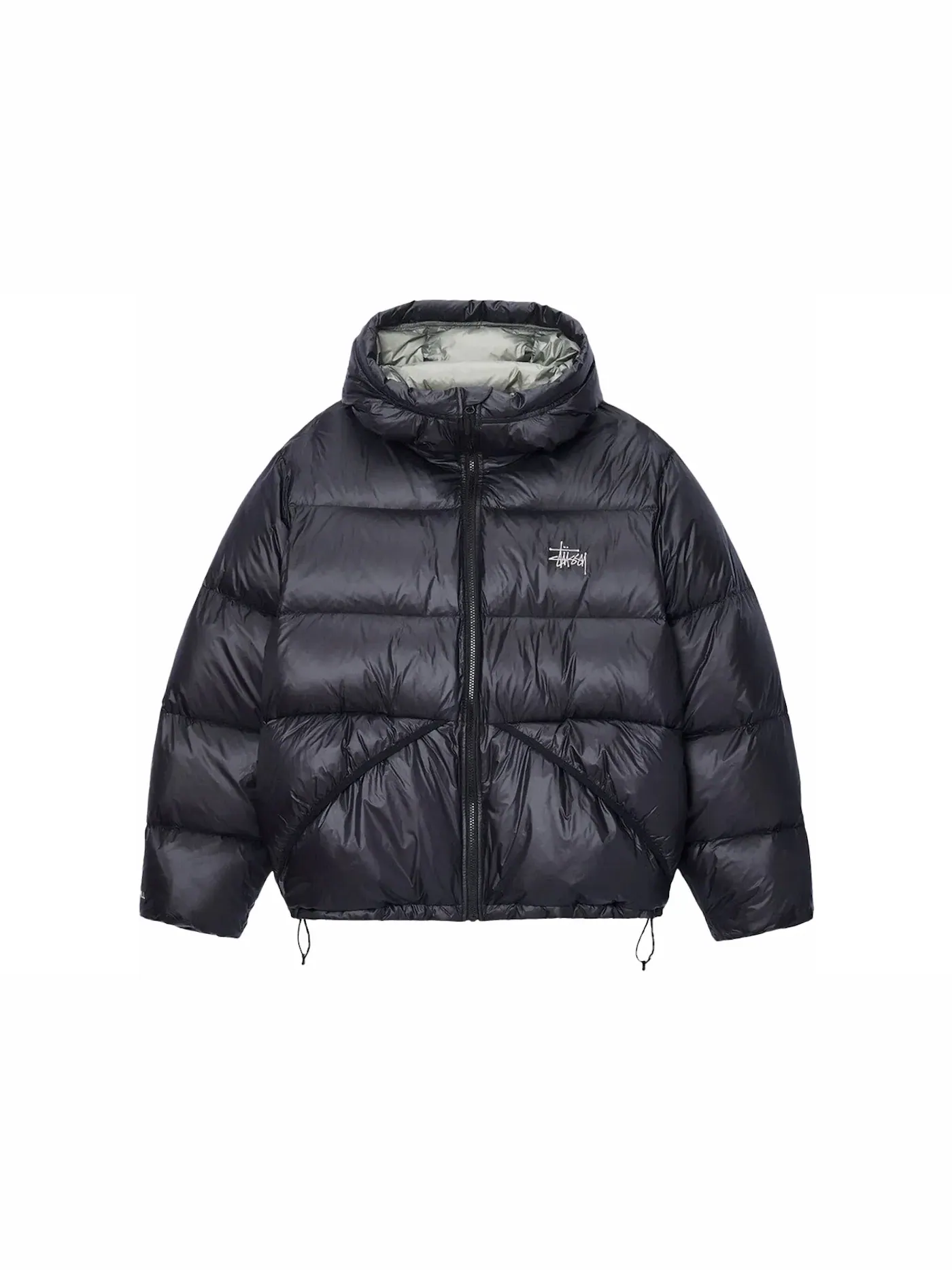 Мужская куртка-парка с микрорипстопом Stussy Parka — изображение 1 из 2, черный