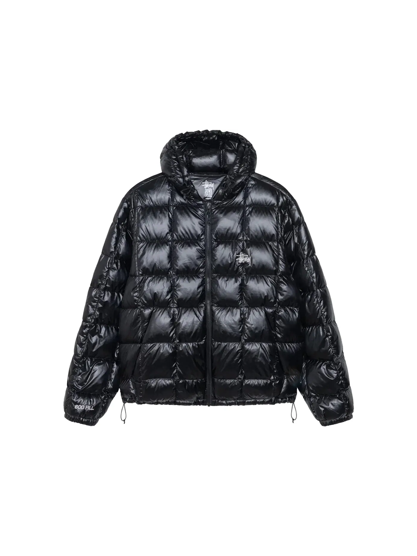Мужская куртка-пуховик утепленная с капюшоном Puffer Stussy — изображение 1 из 2, черный