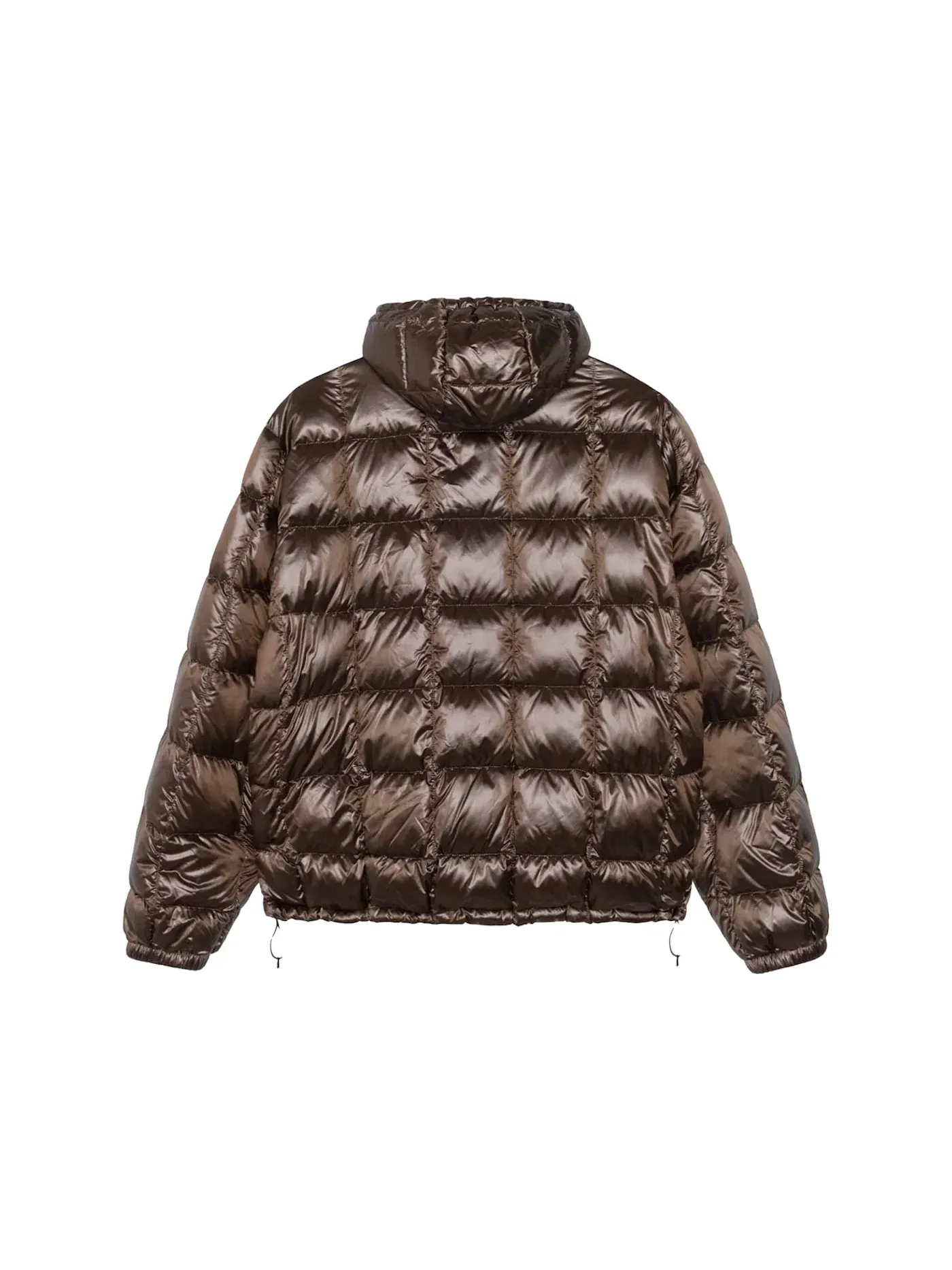Мужская куртка-пуховик средней плотности с капюшоном Puffer Stussy — изображение 2 из 2, коричневый