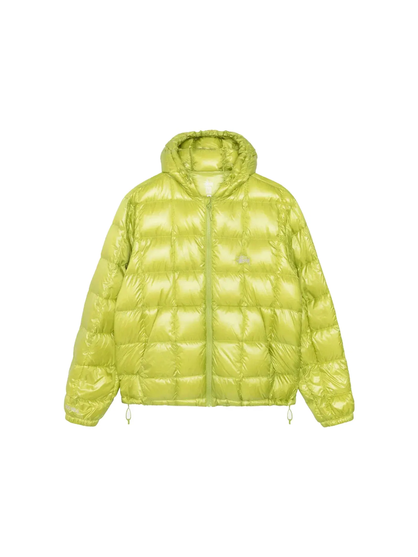 Мужская куртка-пуховик с капюшоном Puffer Stussy — изображение 1 из 2, лаймовый