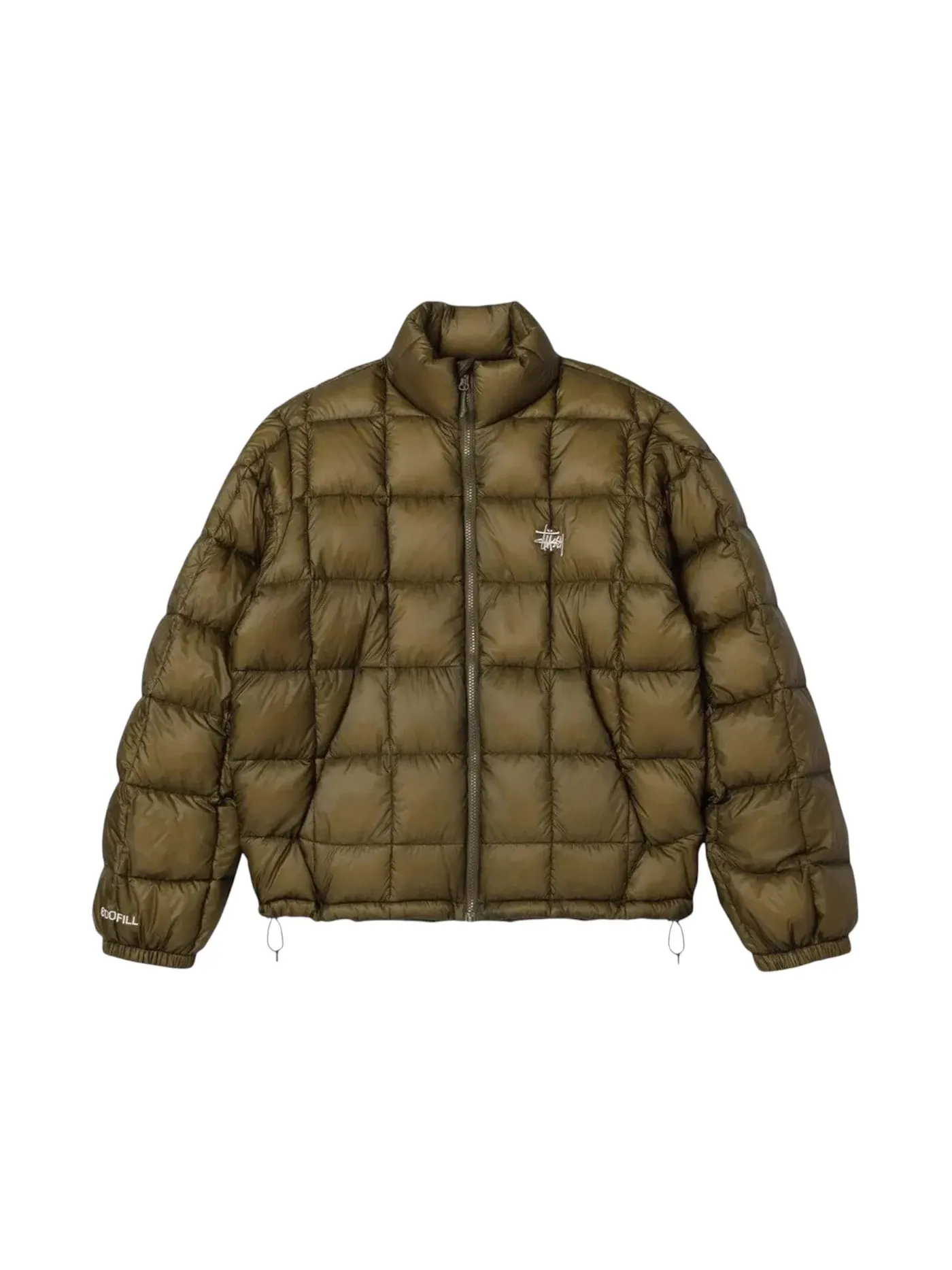 Мужская куртка-пуховик средней толщины Stussy — изображение 1 из 2, оливковый