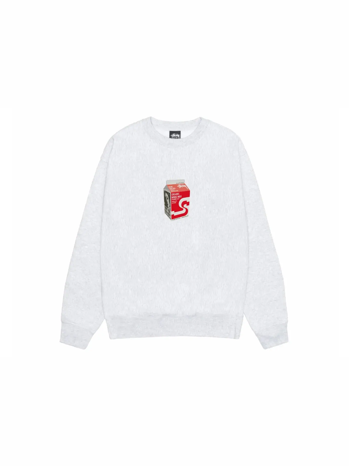 Мужской свитшот с длинным рукавом Crew Stussy — изображение 1 из 1, пепельный вереск