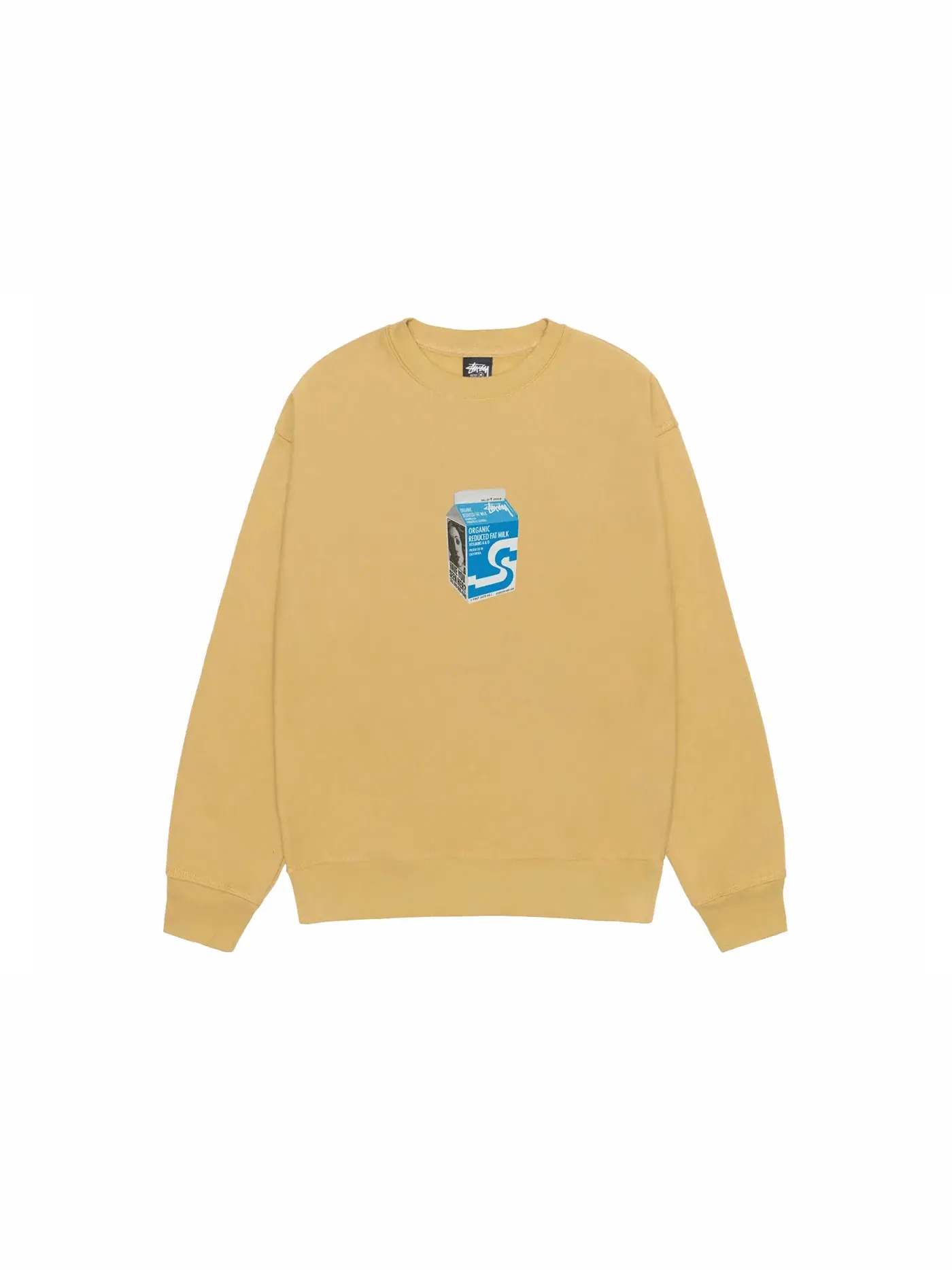 Мужской свитшот с длинным рукавом Crew Stussy — изображение 1 из 1, куркума