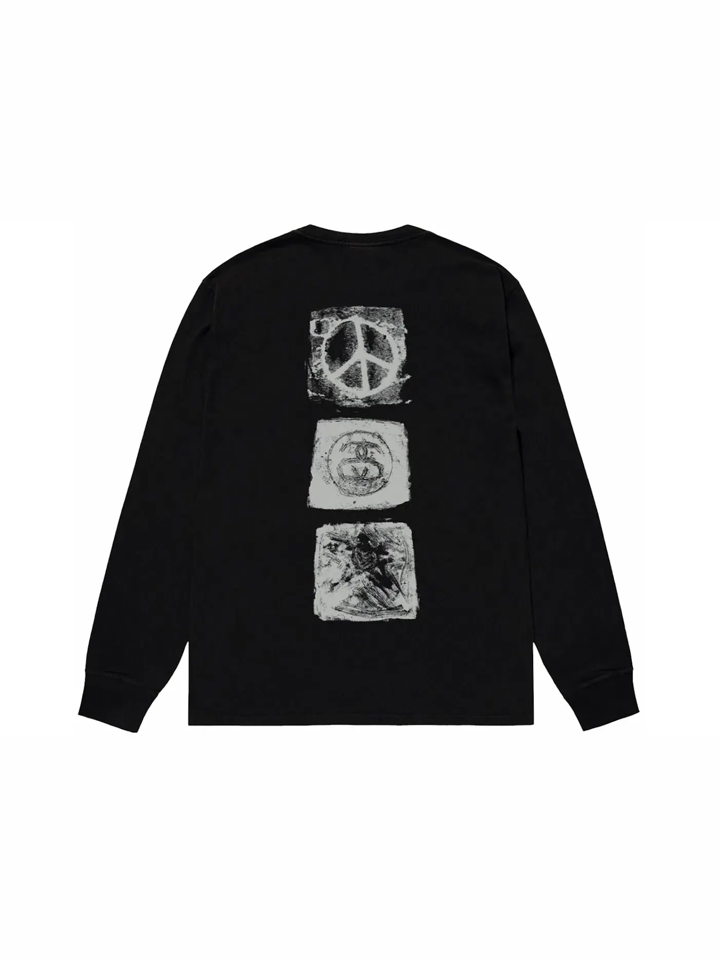Мужская футболка с длинным рукавом Stussy Mono L/S Tee — изображение 1 из 2, черный