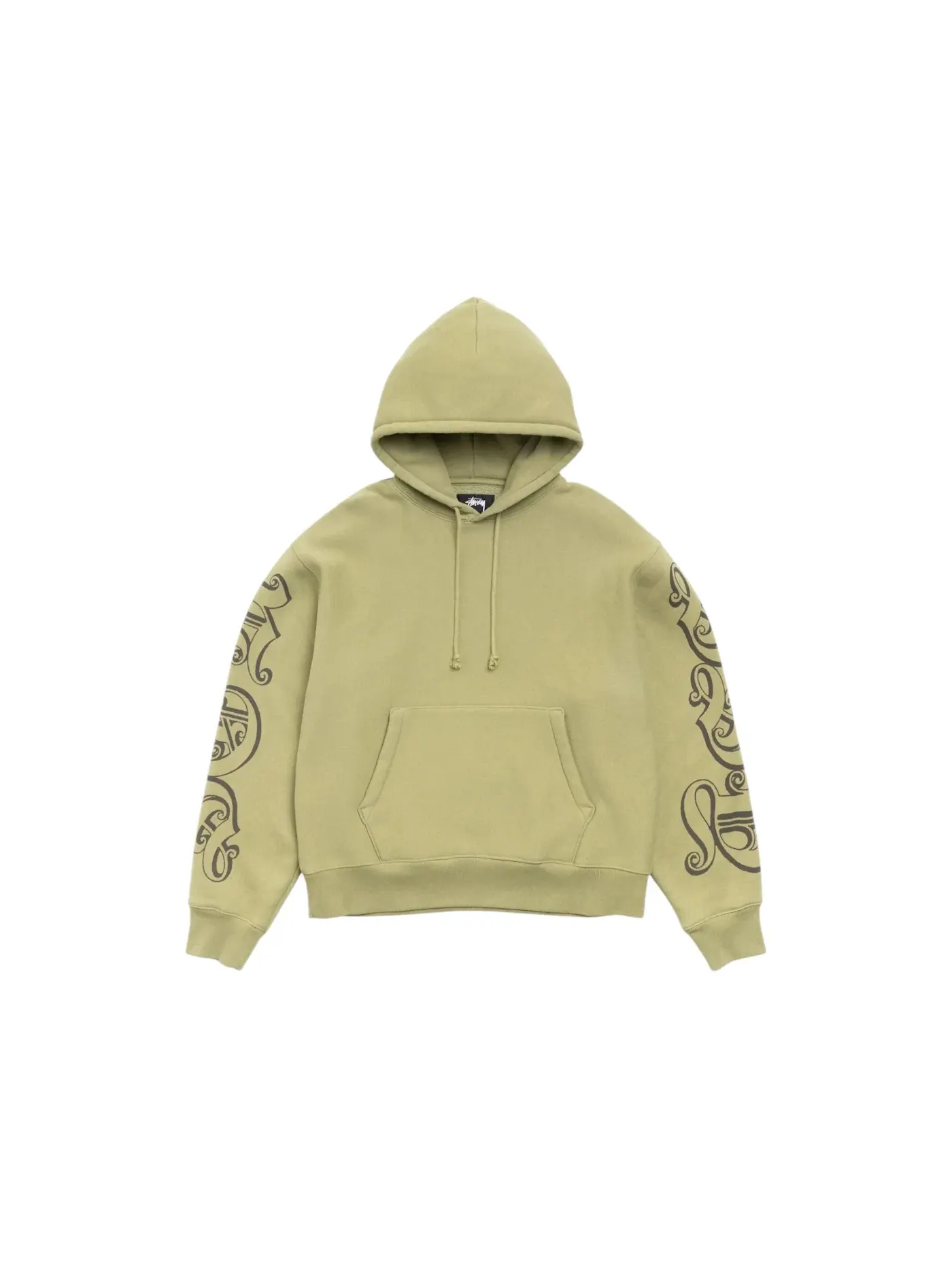 Мужской худи с принтом Motif Print Stussy — изображение 1 из 2, мох