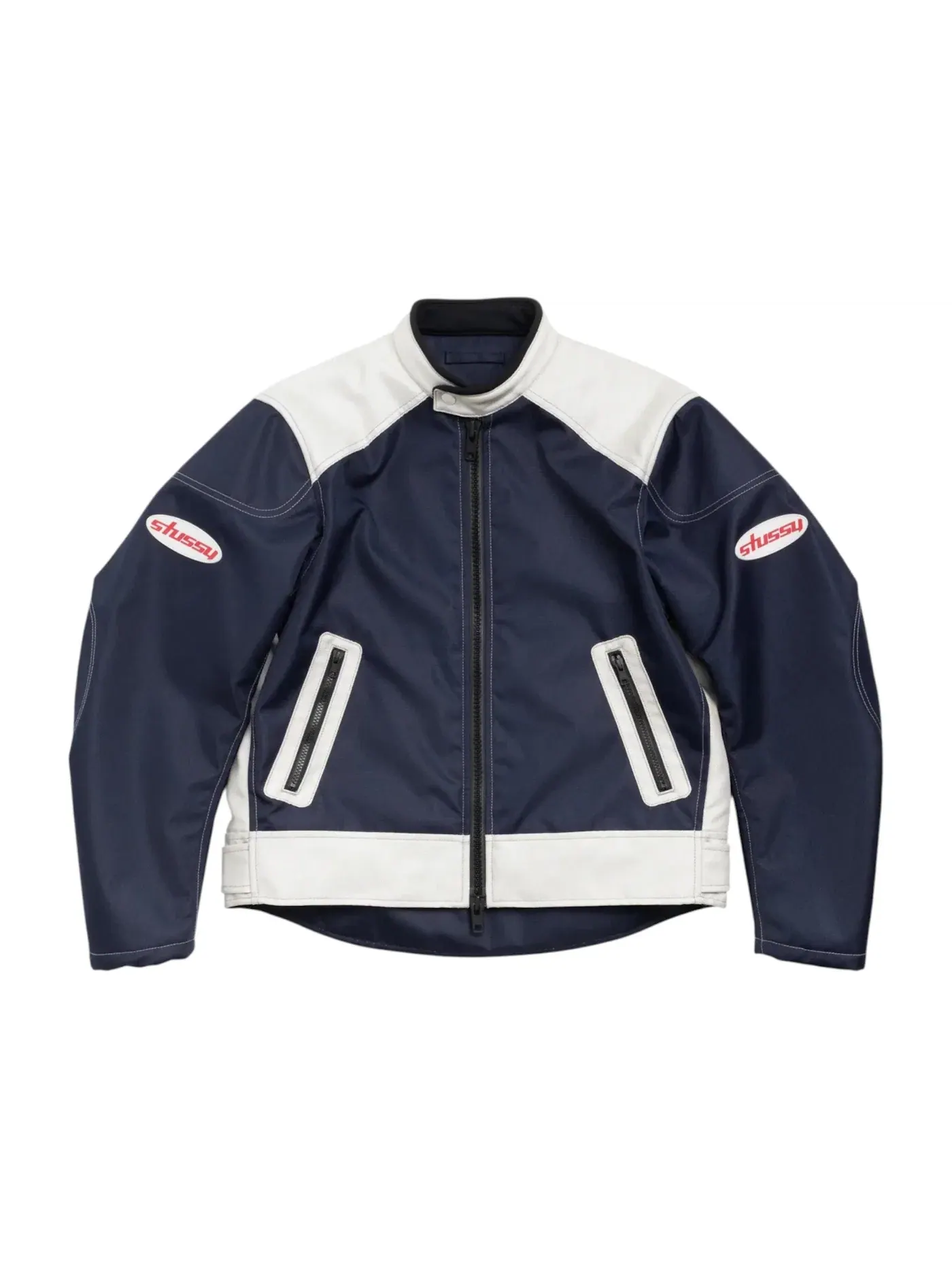 Мужская куртка с молниями Moto Jacket Stussy — изображение 1 из 2, темно-синий