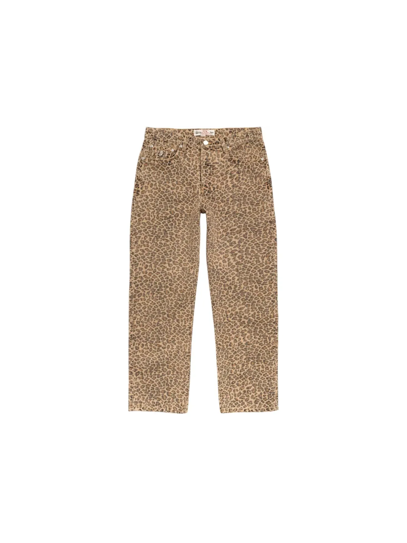 Мужские джинсы с принтом New Classic Denim Jean Stussy — изображение 1 из 2, леопардовый