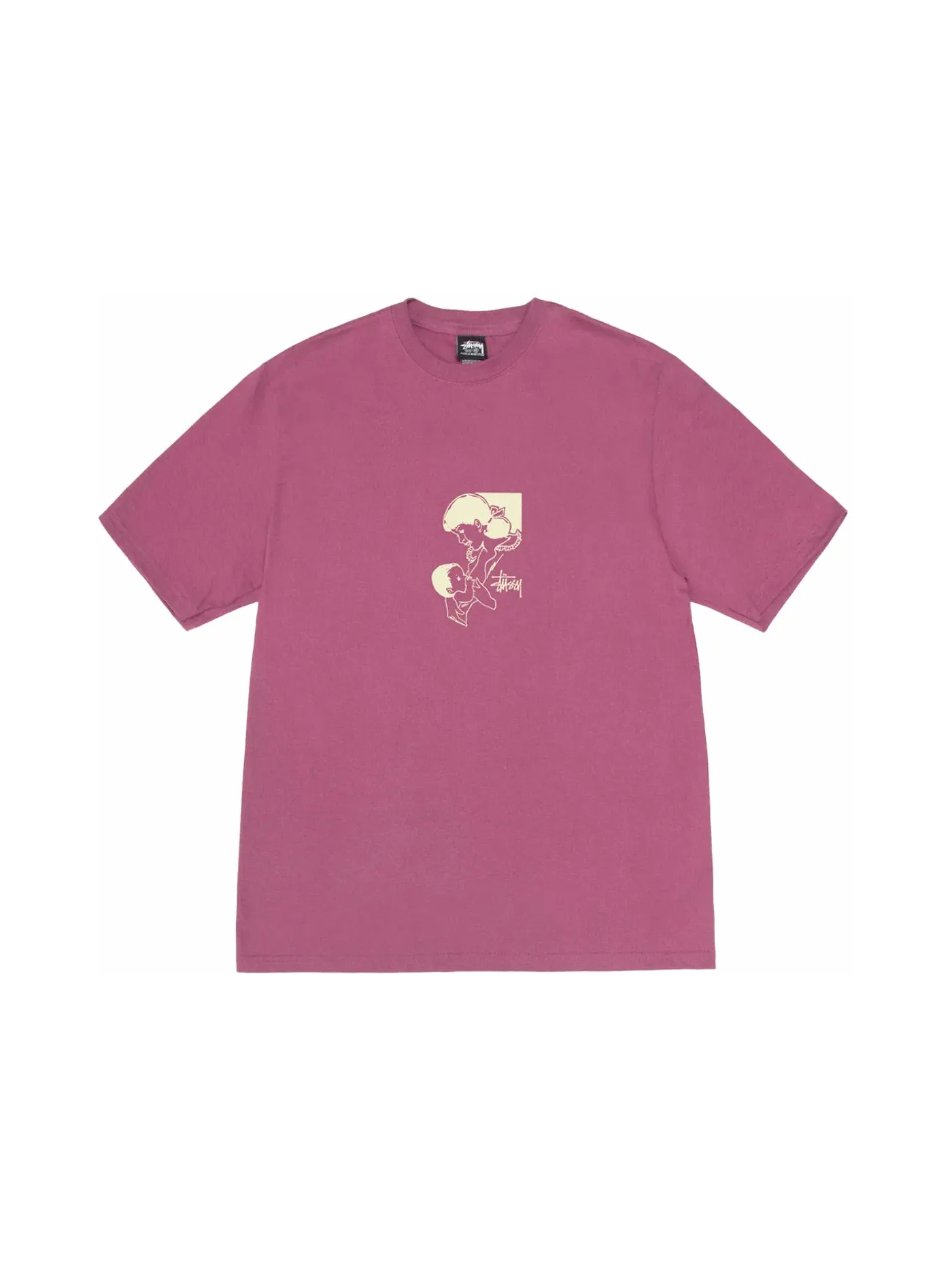 Мужская футболка с принтом Stussy Tee — изображение 1 из 2, фиолетовый