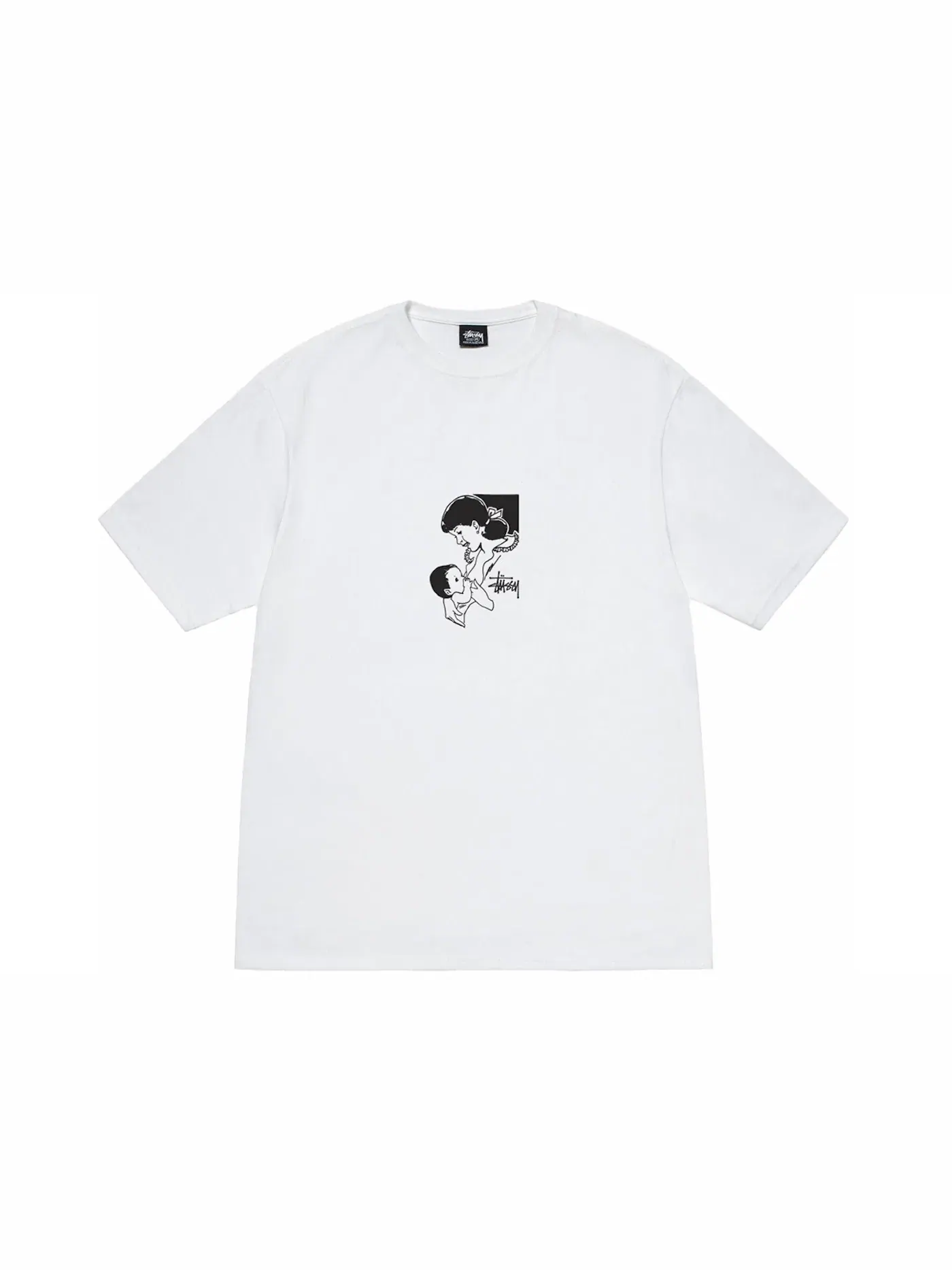 Мужская футболка с принтом Stussy Tee — изображение 1 из 2, белый
