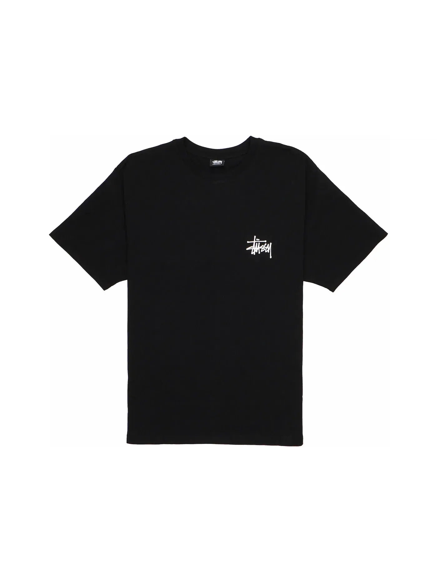Мужская футболка с принтом Ocean Dream Stussy — изображение 2 из 2, черный