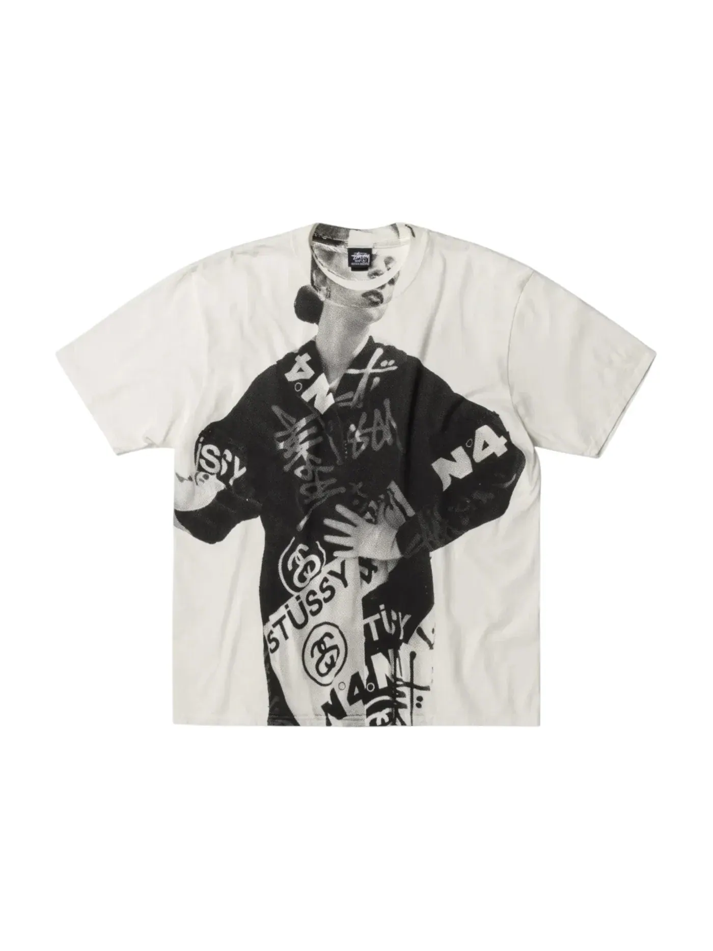 Мужская футболка с принтом Stussy Tee — изображение 1 из 2, прозрачный