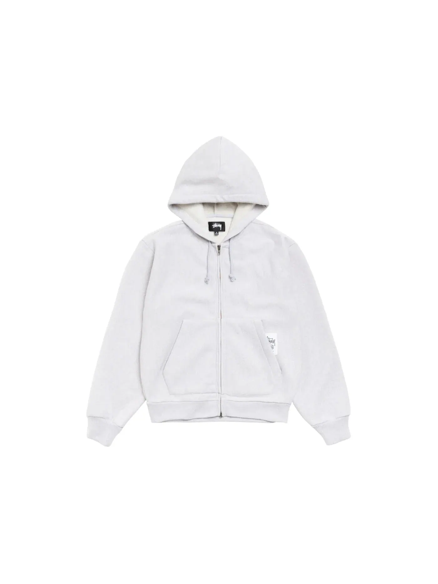 Мужской свитшот-худи с молнией Stussy — изображение 1 из 2, пепельный вереск
