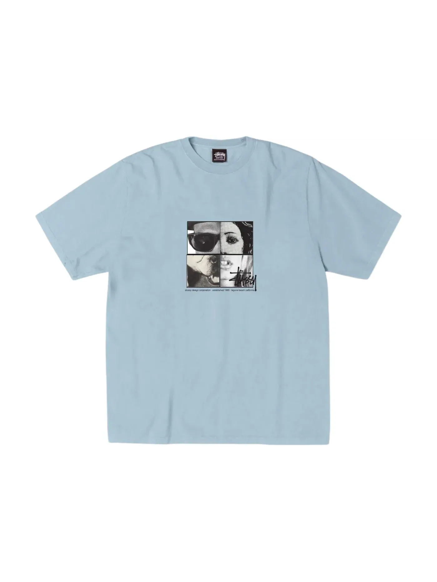 Мужская футболка с принтом Stussy — изображение 1 из 1, серый
